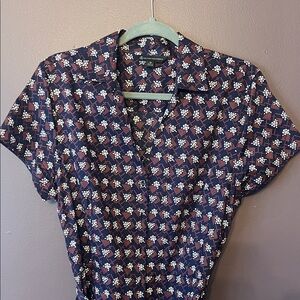 Brooks Brothers Women’s Size 12 Collared dress with tie waist New without tags